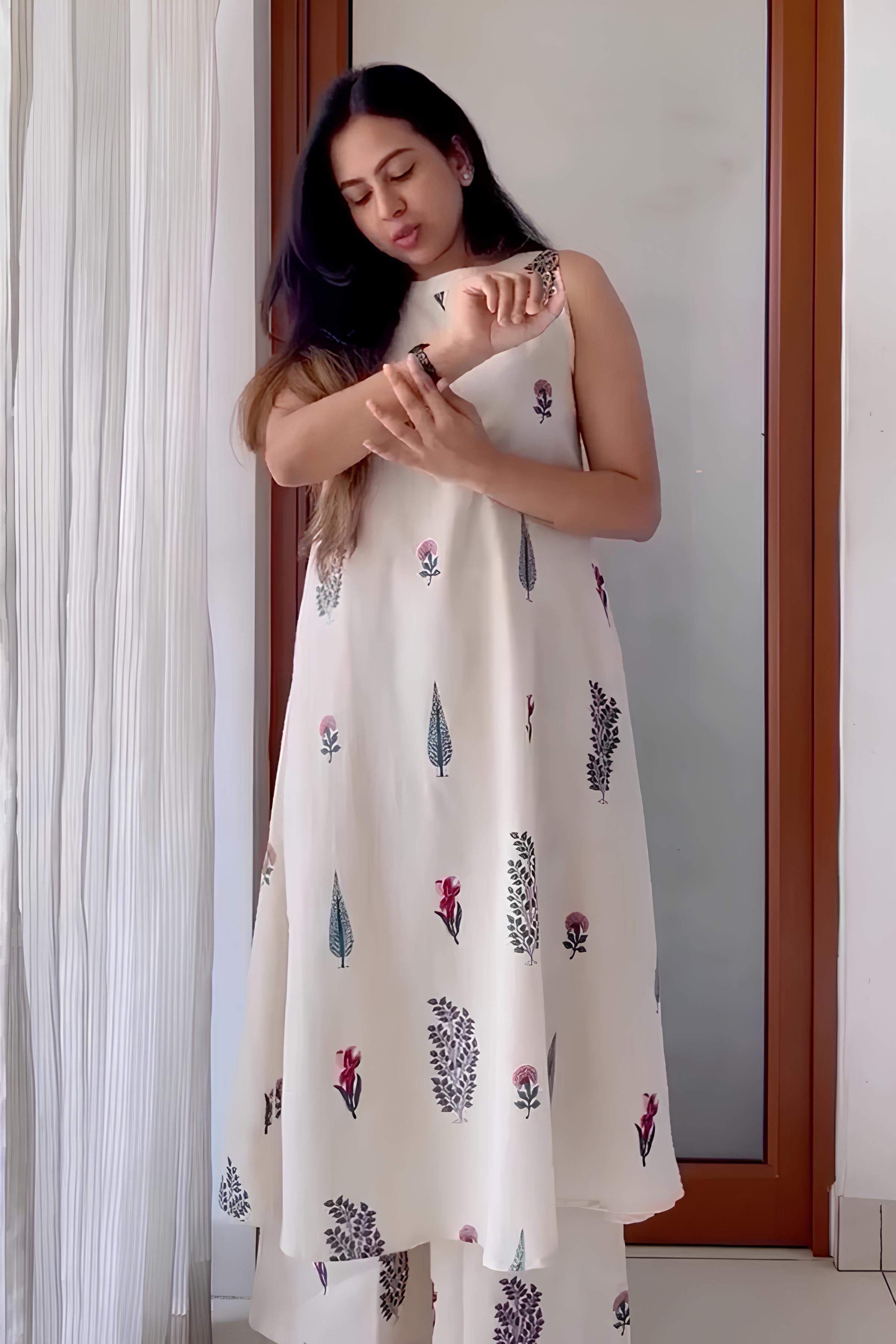 Handblock-printed Kurta Set – a timeless piece that blends simplicity with sophistication.