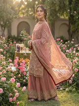 Designer Party Wear Look Pur Heavy Faux Georgette Top Plazzo & Dupatta Set