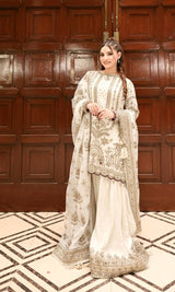 Designer Party Wear Look Pur Heavy Faux Georgette Top Plazzo & Dupatta Set