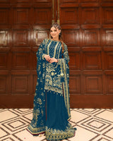 Designer Party Wear Look Pur Heavy Faux Georgette Top Plazzo & Dupatta Set