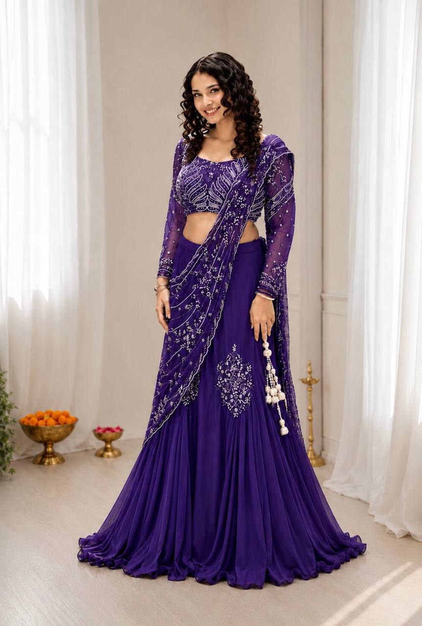 Get festive ready in our new Trending Stylelish Lehenga Choli set