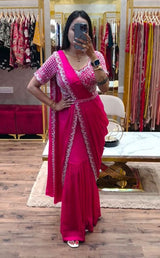 Letest new Designer Party Wear Lehenga Saree With Blouse