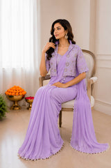 Experience effortless luxury with this premium ready-to-wear saree with koti blouse