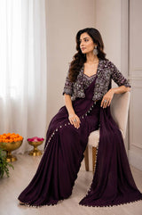 Experience effortless luxury with this premium ready-to-wear saree with koti blouse