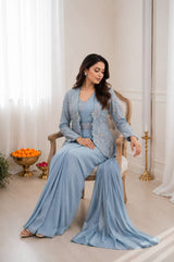 Experience effortless luxury with this premium ready-to-wear saree