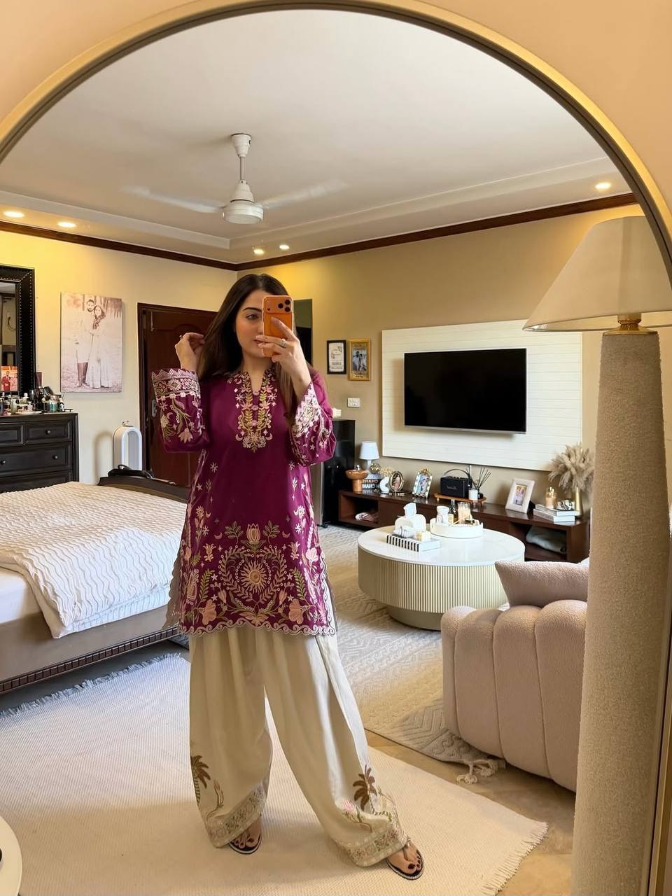 Letest New Top With Salwar Suit For Womens And Girls Purple