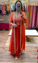 New Super Trending Party Wear Shrug with Sarara With Embroidery Work
