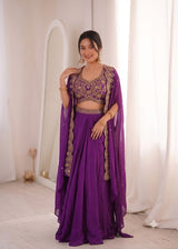New Super Trending Party Wear Shrug with Sarara
