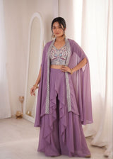 New Super Trending Party Wear Shrug with Sarara