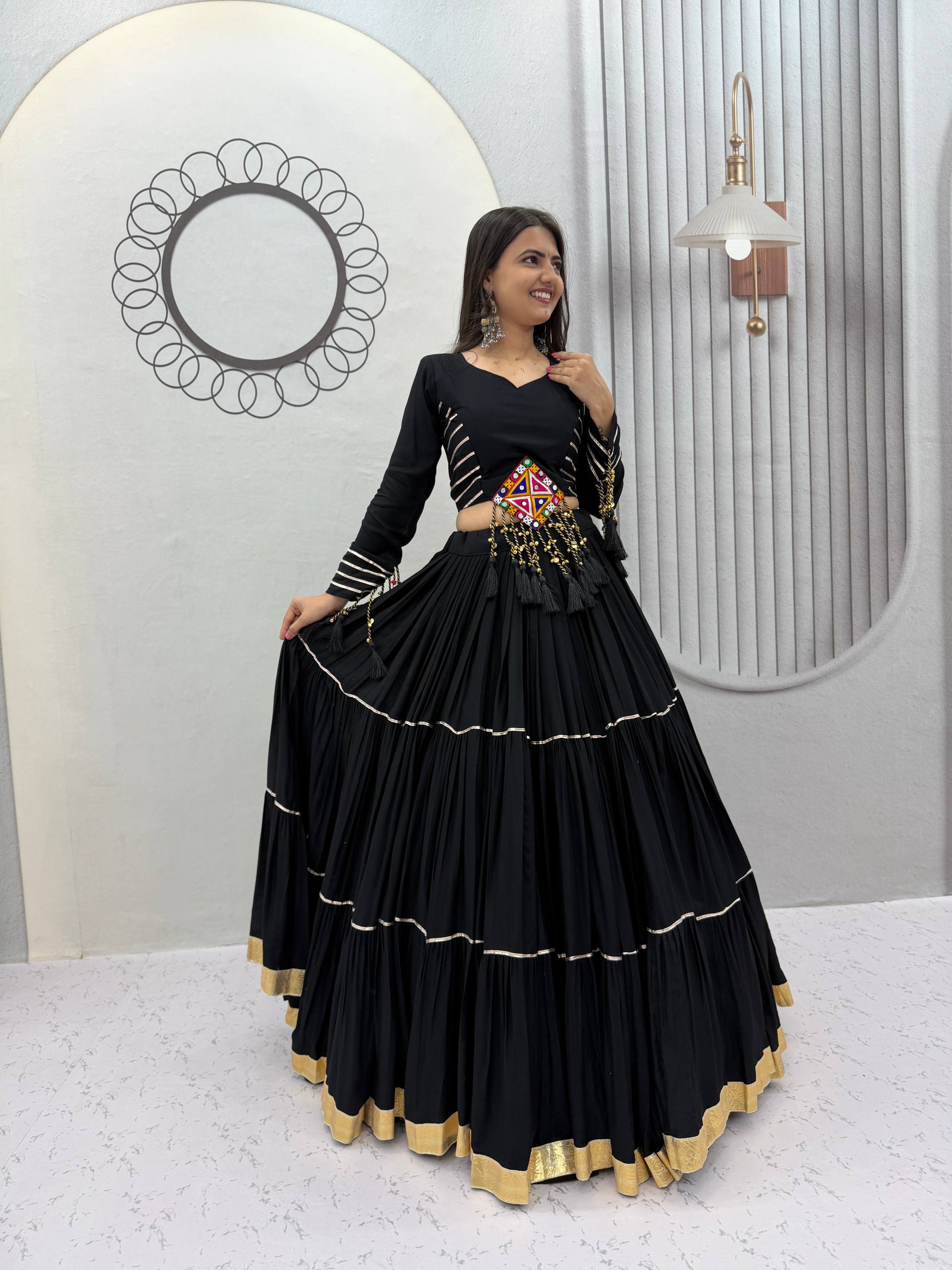 Launching Navratri Special Black Colour Lehenga Choli