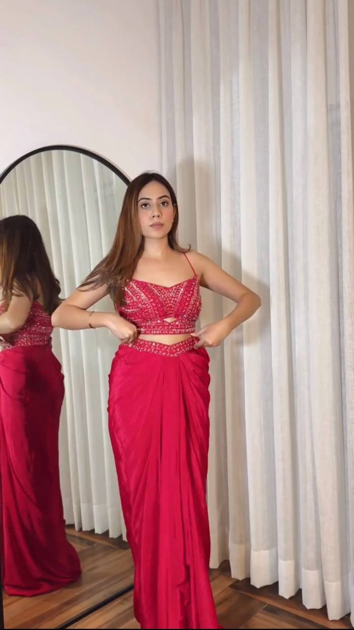 Trendy Three-Piece Western Outfit – Stylish & Elegant for Weddings