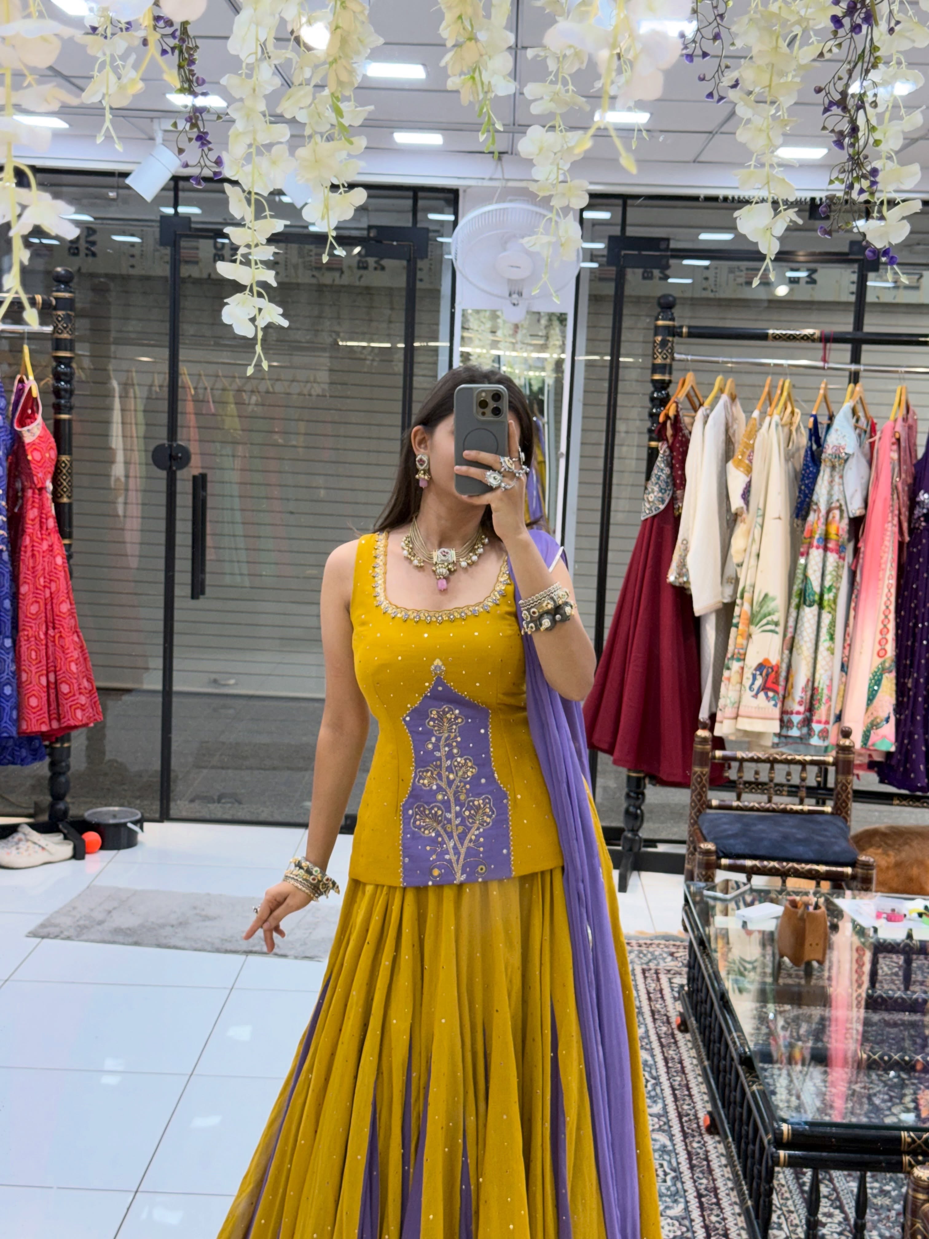 Creation is Launching Navratri Special Lehenga choli Yellow
