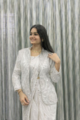 Premium Ready-to-Wear Saree with Embroidered Jacket (Koti)