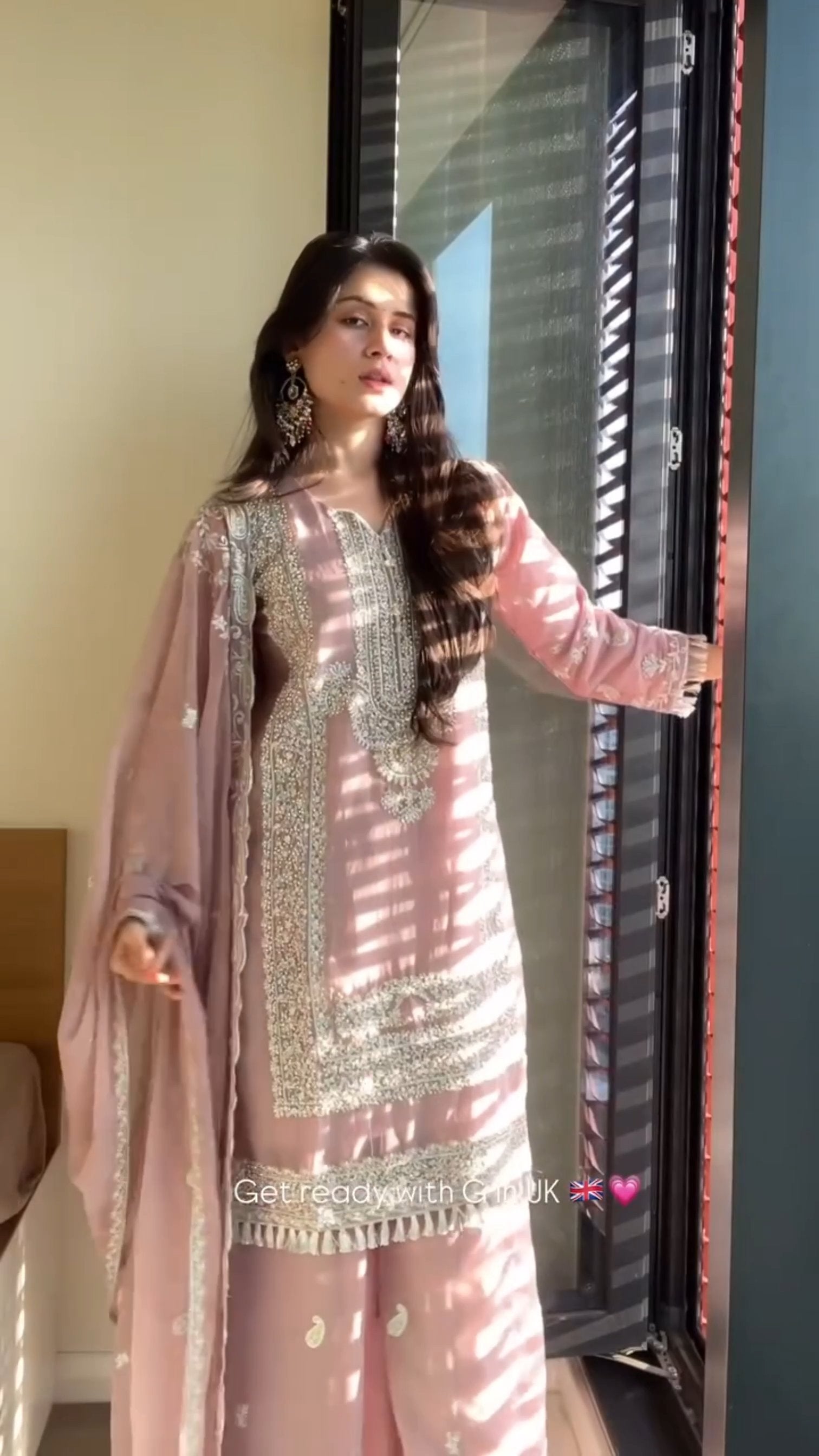 Designer Fox Georgette Top, Palazzo and Dupatta Set with Embroidery Sequin and Pearl Moti Work