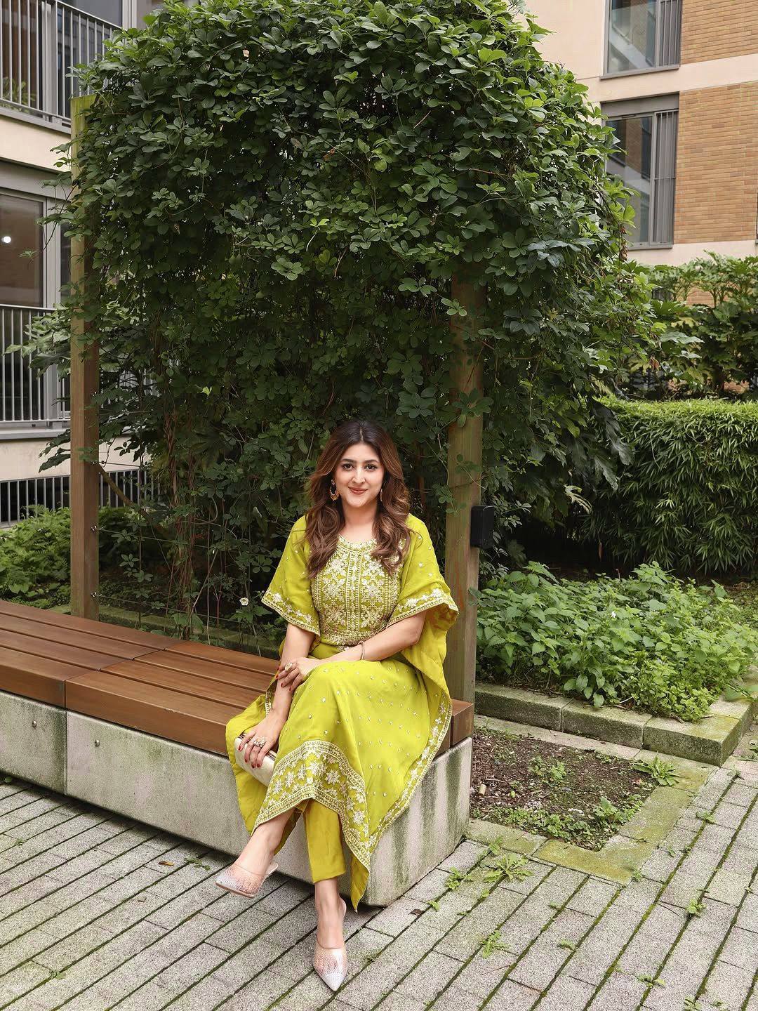 Lime Radiance Ethnic Ensemble