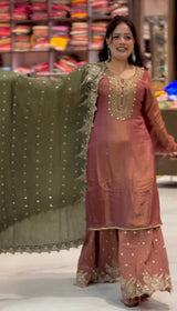 Meher Sequence Sharara Suit Set