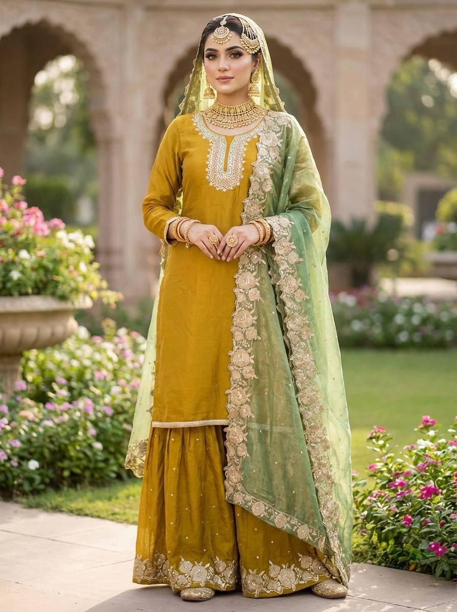 Meher Sequence Sharara Suit Set