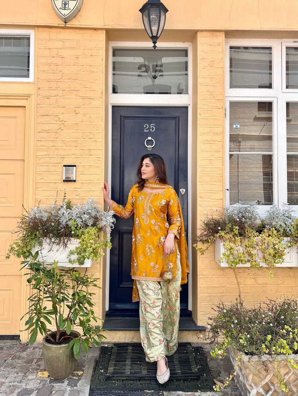 New Designer Party Wear Top & Sharara Set with Fancy Dupatta – Fully Stitched